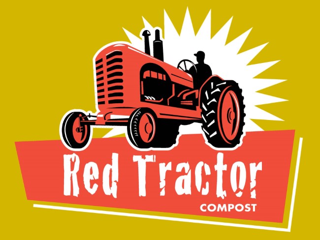 Red Tractor bark mulch packaging